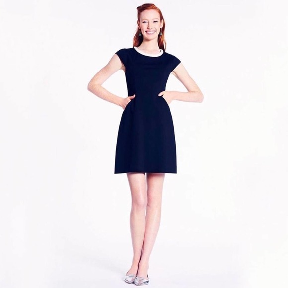 KATE SPADE Daria Black Cap Sleeve Mini Sheath Dress Women’s Size 0 - Picture 1 of 12